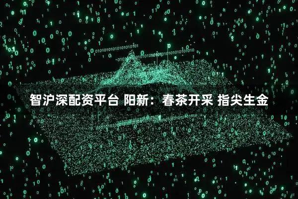 智沪深配资平台 阳新：春茶开采 指尖生金