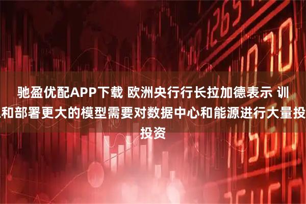 驰盈优配APP下载 欧洲央行行长拉加德表示 训练和部署更大的模型需要对数据中心和能源进行大量投资